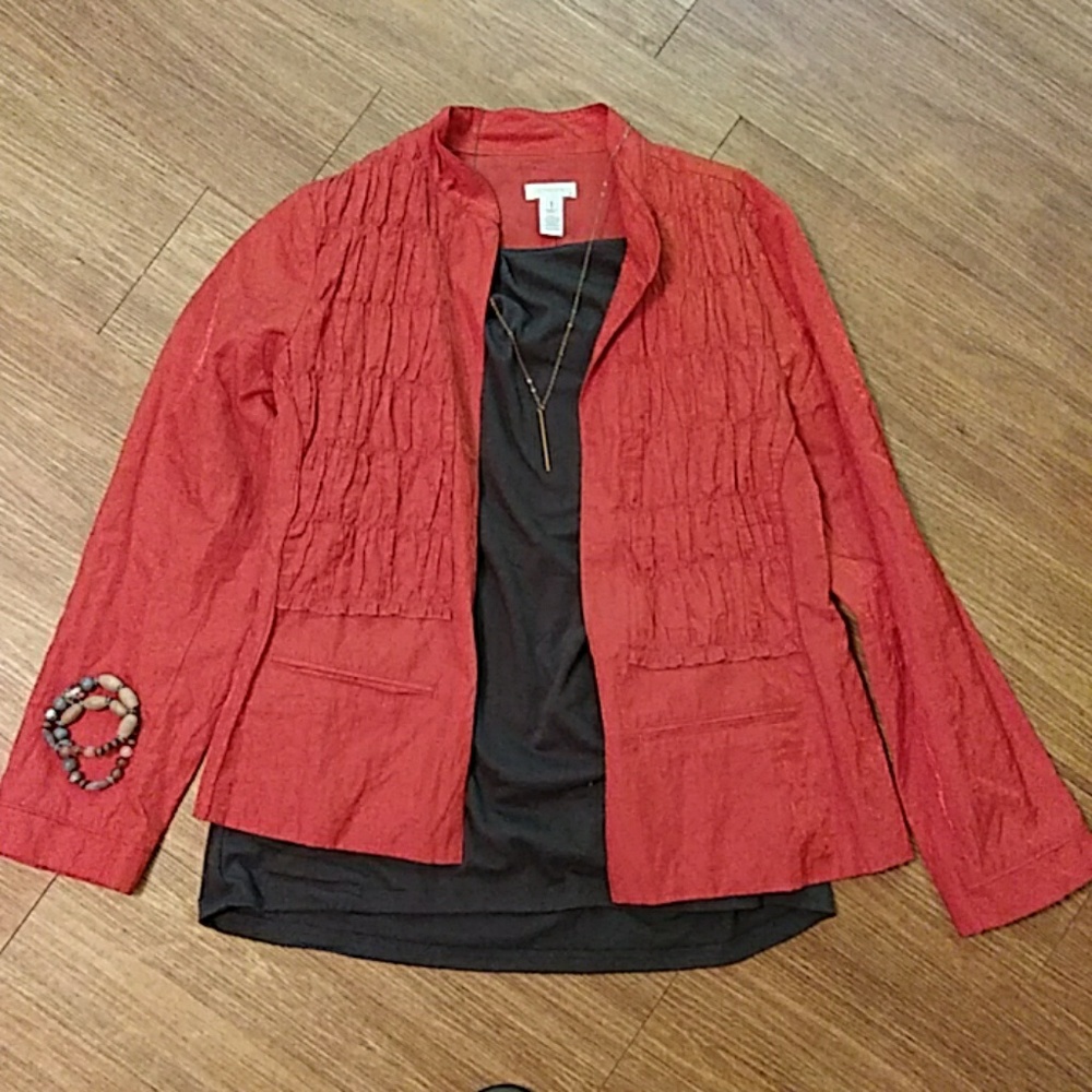 Chico's burnt orange blazer